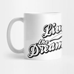 Livin' the Dream Retro Black Print Mug